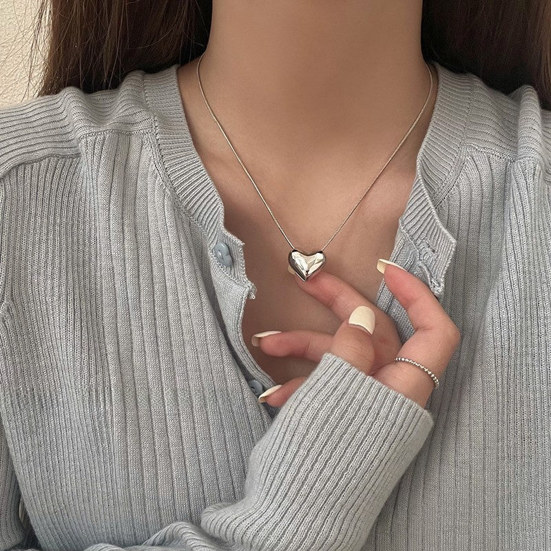 S925 Sterling Silver Heart Necklace